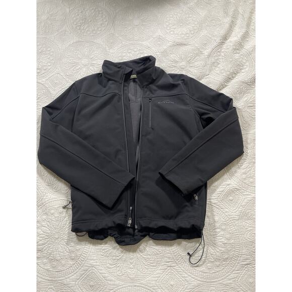 Eddie Bauer Men’s Softshell Jacket Fleece Lined Black Full Zip Size M - Picture 1 of 8